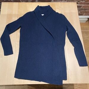 Ann Taylor LOFT Women's Blue Wrap Cardigan - Size Small